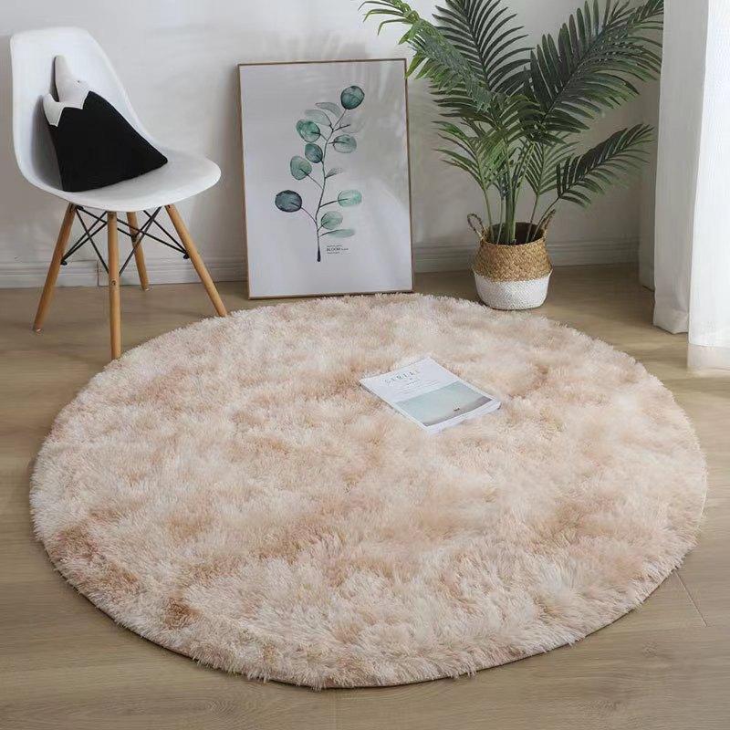 Tapis Rond en Peluche Super Douce Tapis Moelleux Blancs Pour Salon Décoration Intérieure Chambre Chambre d'Enfant Décoration Salon Tapis à Poils Épais