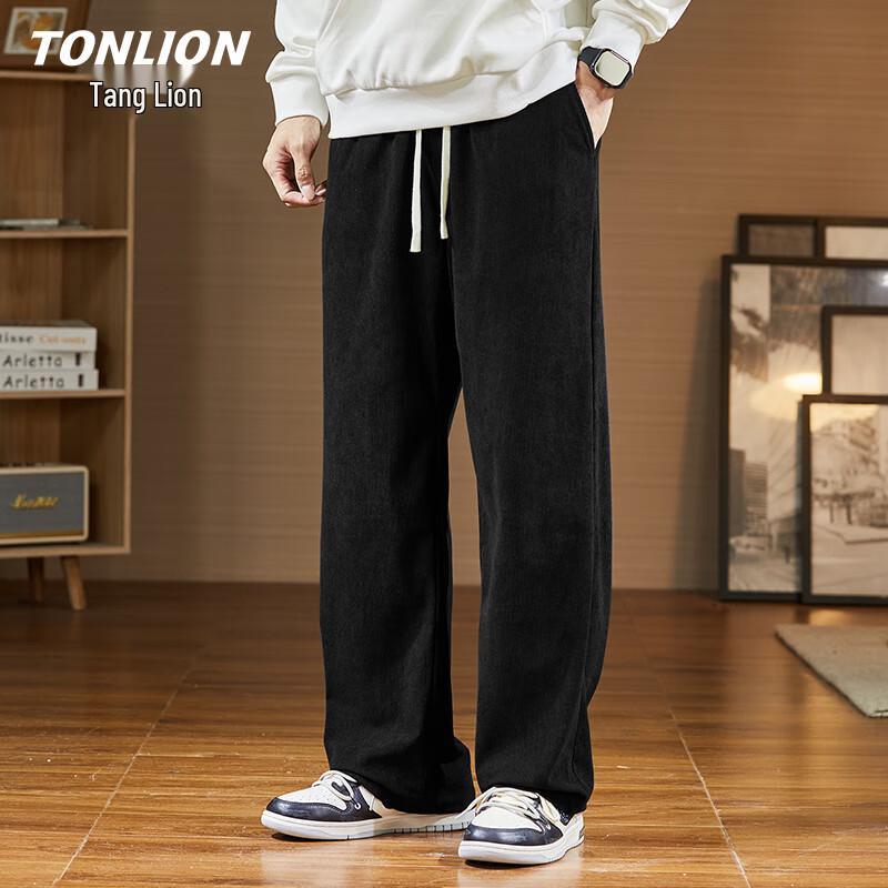 

TonLion Men s Corduroy Wide-Leg Pants XL