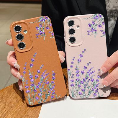 Purple Lavender Case For Samsung Galaxy S25 Edge S23 S24 FE S22 Ultra A17 A56 A36 A26 A55 A16 A15 A25 5G Soft TPU Phone Cover