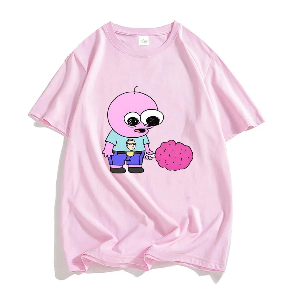 Smiling Friends Cartoon Print T-Shirts Sommer Frühling Baumwolle Herren T-Shirt Lustiger Grafikdruck T-Shirts Hohe Qualität T-Shirt