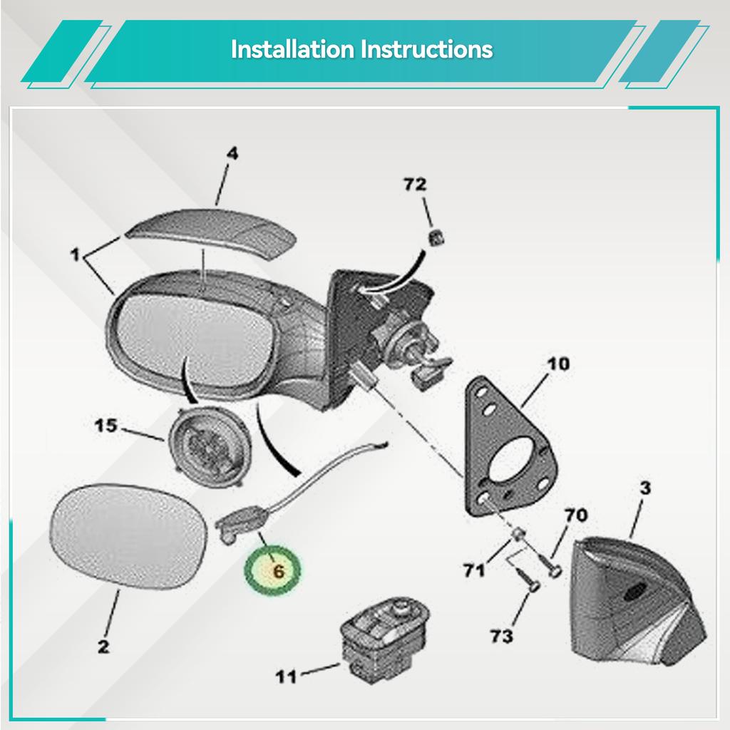 Auto außen Außentemperatursensor 6445F9 passend für PEUGEOT 206 207 208 306 307 407 Citroen C3 C4 C5 C6 C8 6445 F9