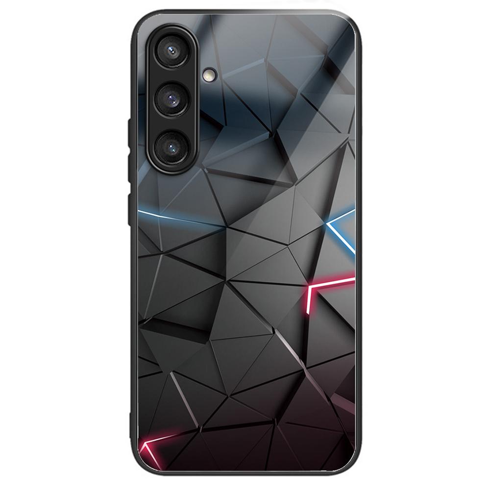 For Samsung Galaxy S24 Tempered Glass+TPU Case Pattern Printing Phone Cover