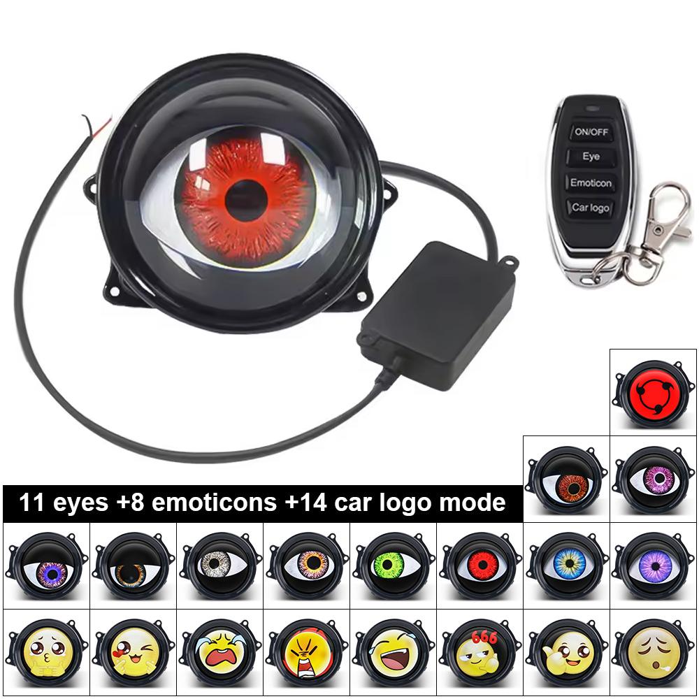 

Дьявольские светодиодные глаза Автоаксессуары Крутое украшение Динамические фары Пульт дистанционного управления Светодиодные линзы Ангельские глазки Модифицированный свет «Орлиный глаз»