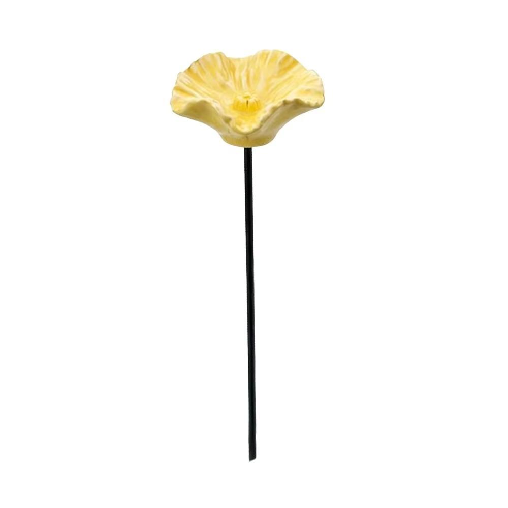 Ground Insert Bee Water Feeder Resin Flower Insect Drinking Water Bird Feeding Cup Balcony Farm жёлтый