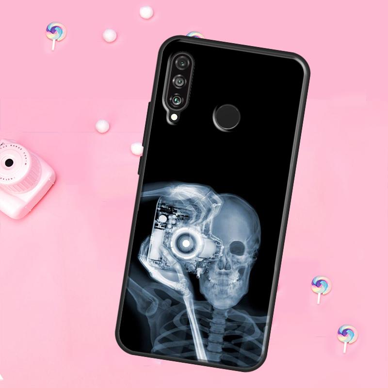 xray art aesthetic Skull For Huawei Nova 10 9 SE 3i 7i 8i 11i 12i Y73 Y90 Y70 Y72 Y61 Y91 P60 Pro P30 P40 Lite Case