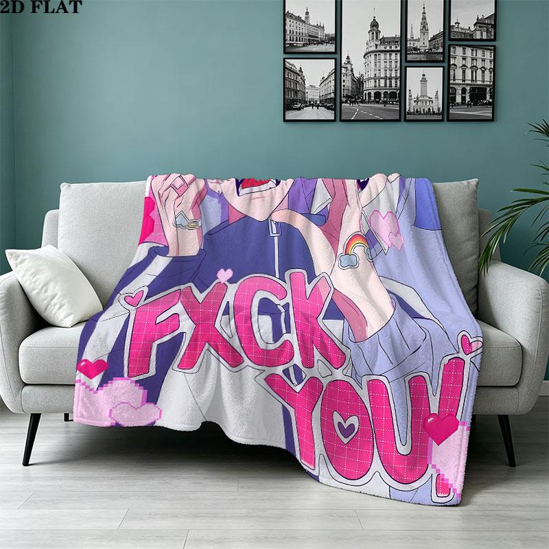1PC Alien Stage Patterned Flannel Blanket Suitable For All Seasons For Home Decor Warmth And Comfort Gifts Holiday Present
