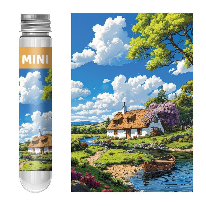150PCS Mini Test Tube Oil Painting Jigsaw Puzzles Set Family Educational Toys Gifts for Adults Children Creative DIY Puzzle Game