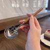 Stainless Steel Spoon Long Handle Tableware Thicken Stirring Ice Retro Meal Spoon for Serving Soup and Dessert Dinner Tableware