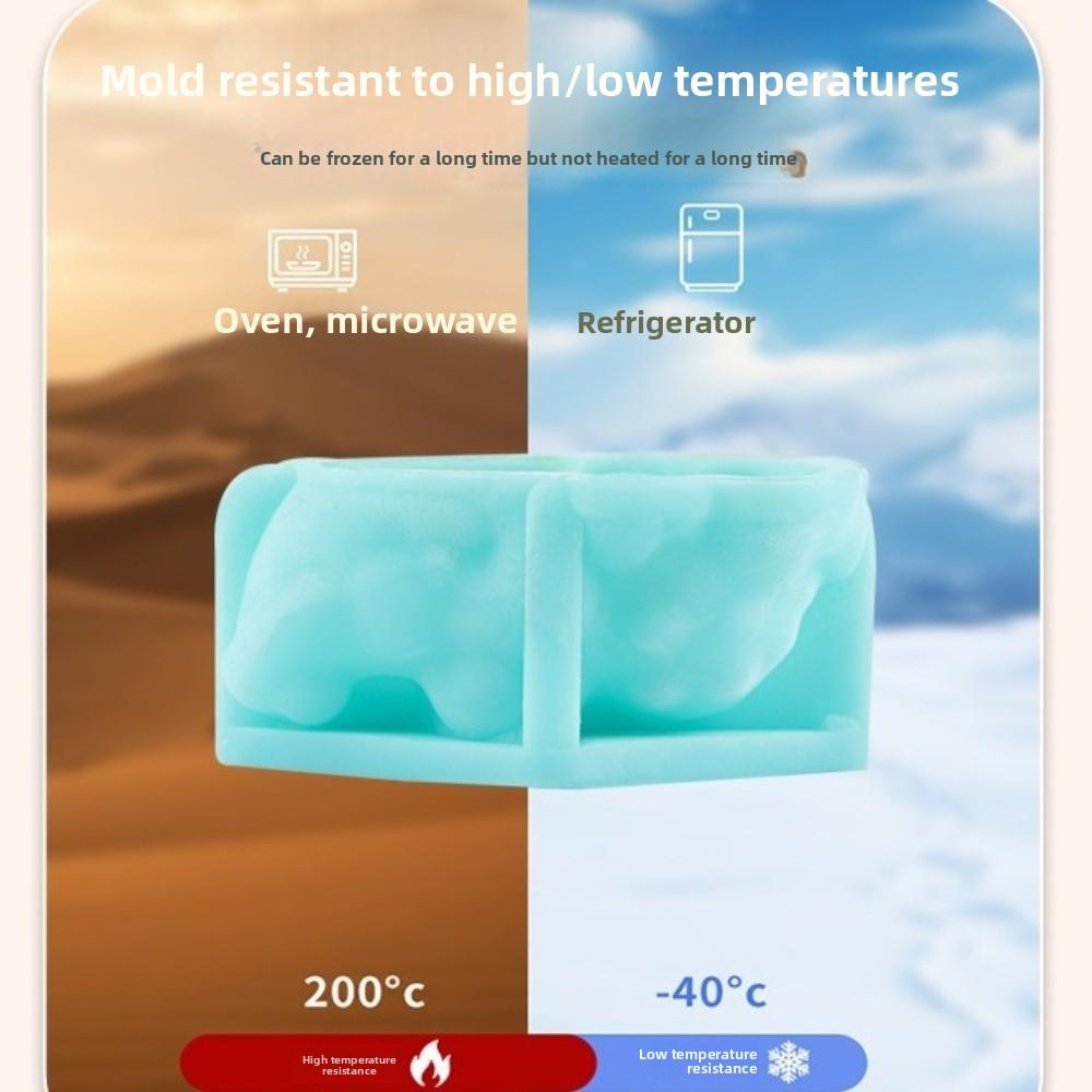 Creative Silicone Material Dinosaur Ice Cube Tray Reusable DIY Mold Silicone Ice Molds 3D Ice Molds Summer Drinks