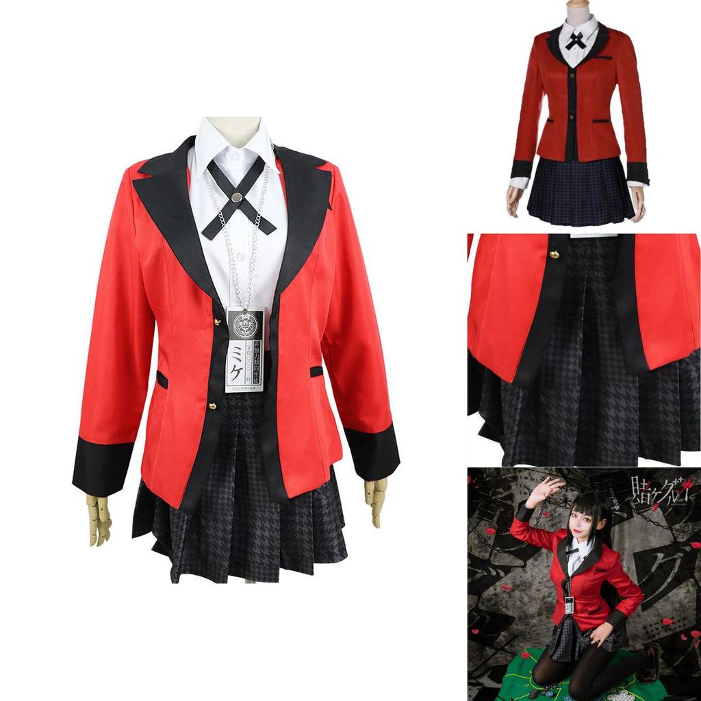 Breathable Kakegurui Jabami Yumeko Cosplay Dress Ideal For Halloween And Carnival