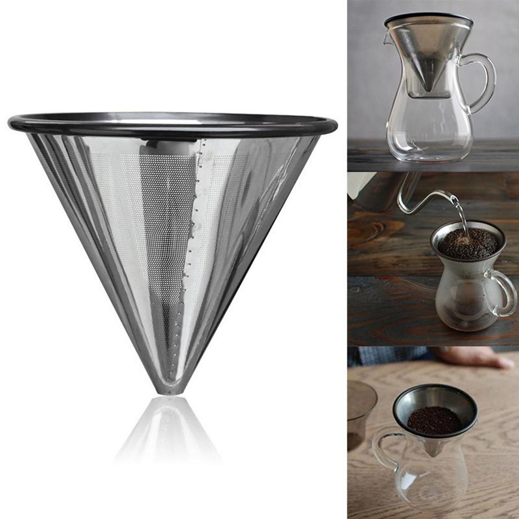 Vertido de acero inoxidable sobre el filtro de café Cafetera de goteo de  cono reutilizable comprar a buen precio — entrega gratuita, reseñas reales  con fotos — Joom