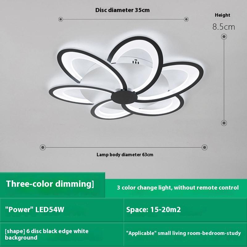 

6 Heads Floral Shape LED Ceiling Light APP/Remote Control Modern Ceiling Lamp for Dining Room A
