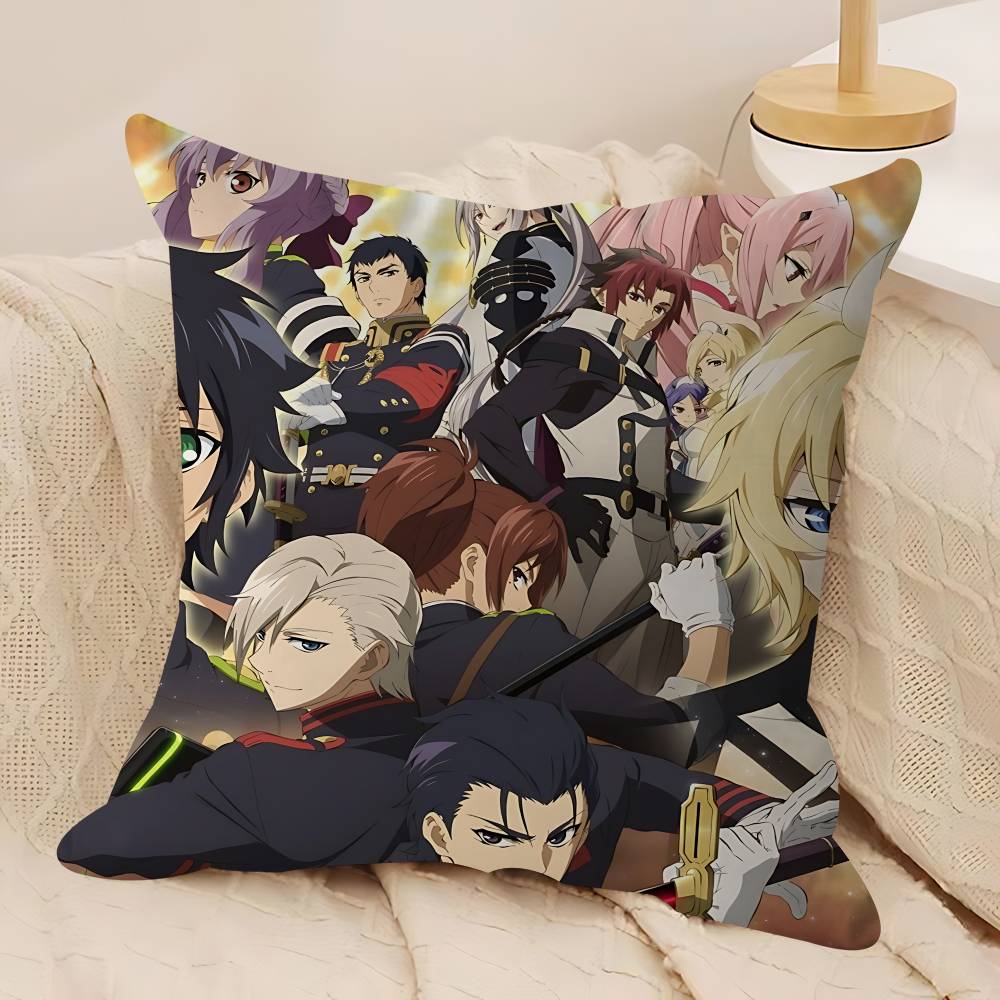 Anime Seraph-of-The-End Pillow Cover Sofa Cushion Cover Home Room Decoration Children Gift
