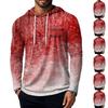 Men's Short Sleeve Hoodie Cotton Hooded T Shirts Lightweight Sweatshirt Hoodies Pullover