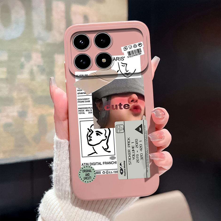 For Xiaomi Poco F8 Pro Ultra Cases Pretty Sweet Girls Liquid Silicone Full Protective Bumper Cover For Poco F8Pro F8Ultra Fundas