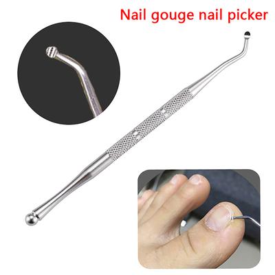 Odstraňovač nečistot Tyčinka Dvoustranný Nástroj pro péči o nehty Nail Art Nerezová ocel Pro péči o nohy