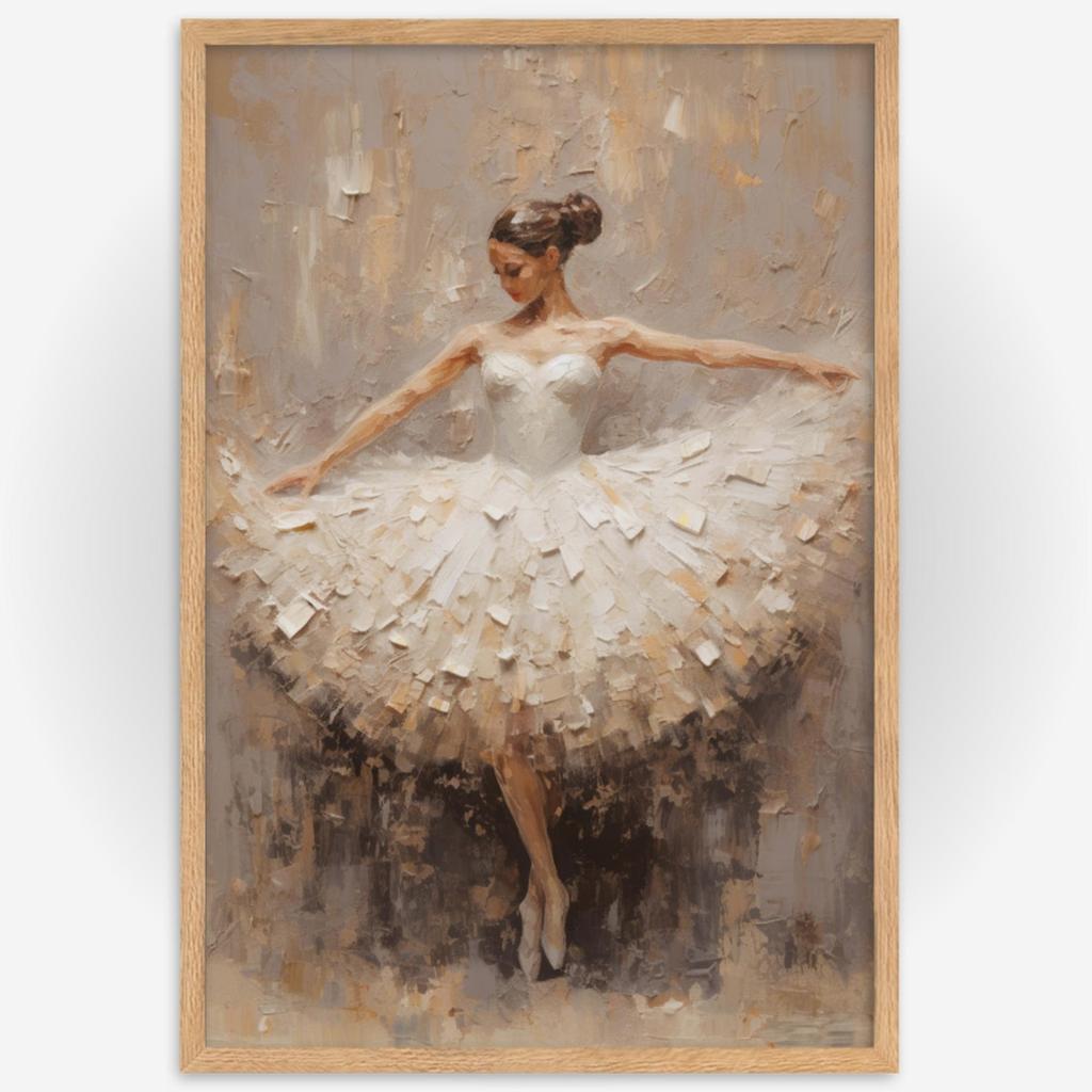Poster Stampa Pittura Ballerina Pittura su Tela Arte da Parete Ballerina Pittura Estetica Moderna Grande per Soggiorno Decorazione Casa