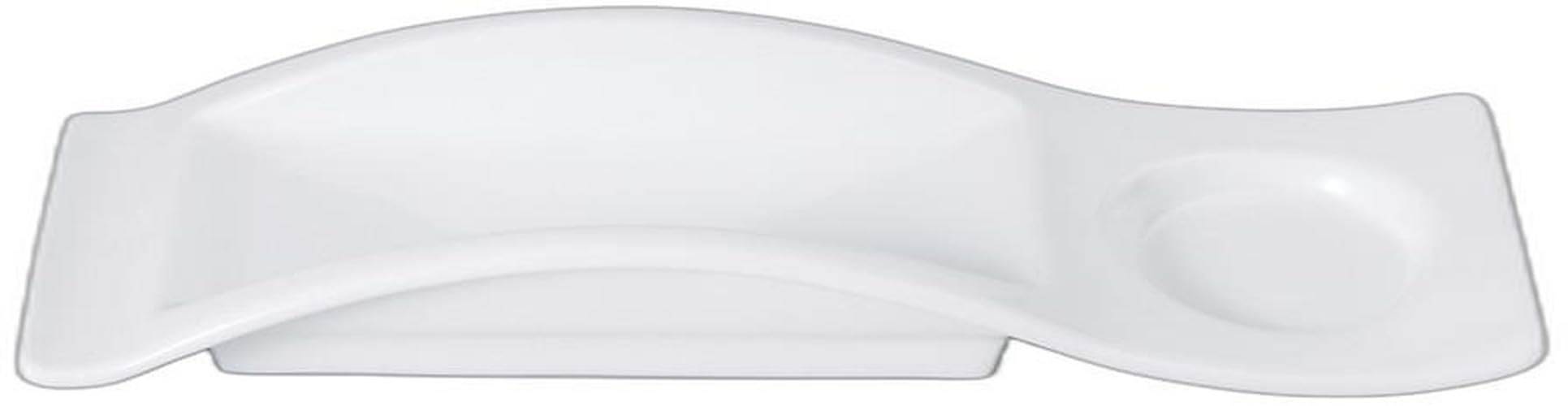 

White Glazed Wave Long Plate x 8 x Lunch Plate Setomonohonpo 2-Piece [25 3.7cm]