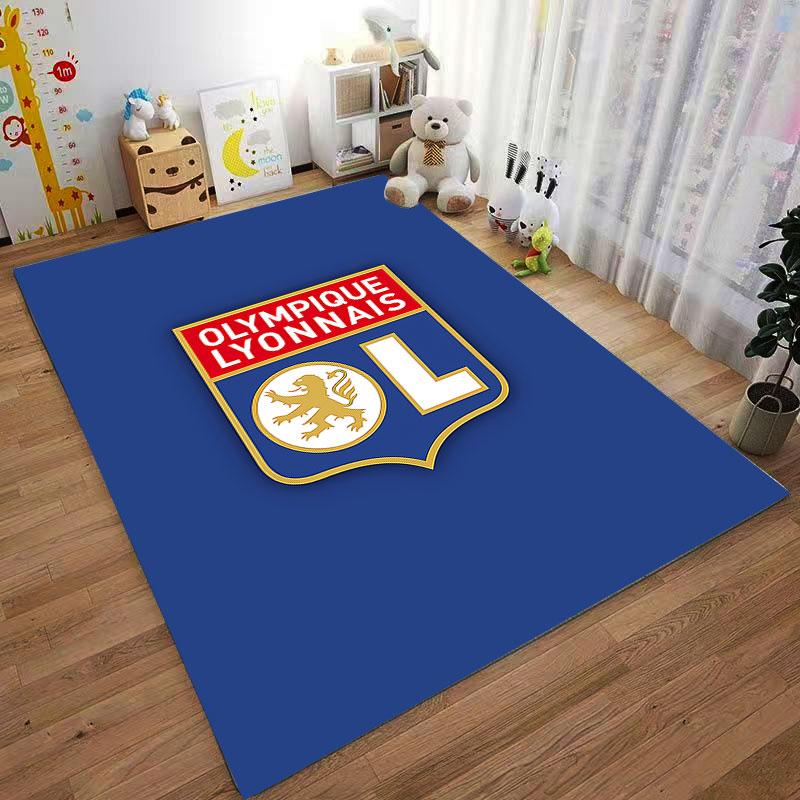 Olympique Lyonnais Logo Carpet Suitable As a Non-slip Mat for the Living Room or Bedroom Sofa