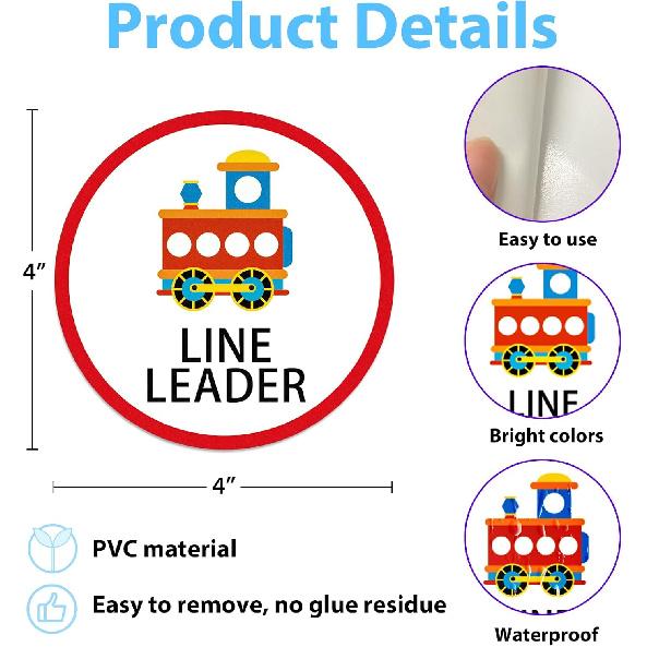 36PCS Number Markers Stickers Pencils Line up Spots for Classroom Colorful Floor Stickers Classroom Line up Spots Dots Floor Decals for Back to