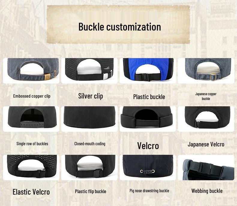 Large Head Military-Style Duckbill Cap - Sun Protection for Middle-Aged & Elderly Men