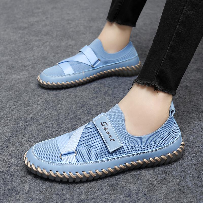 Women Hiking Shoes Driving Shoes Slip on Moccasins Beige Yellow Blue Casual Plus Size Outdoor Shoes