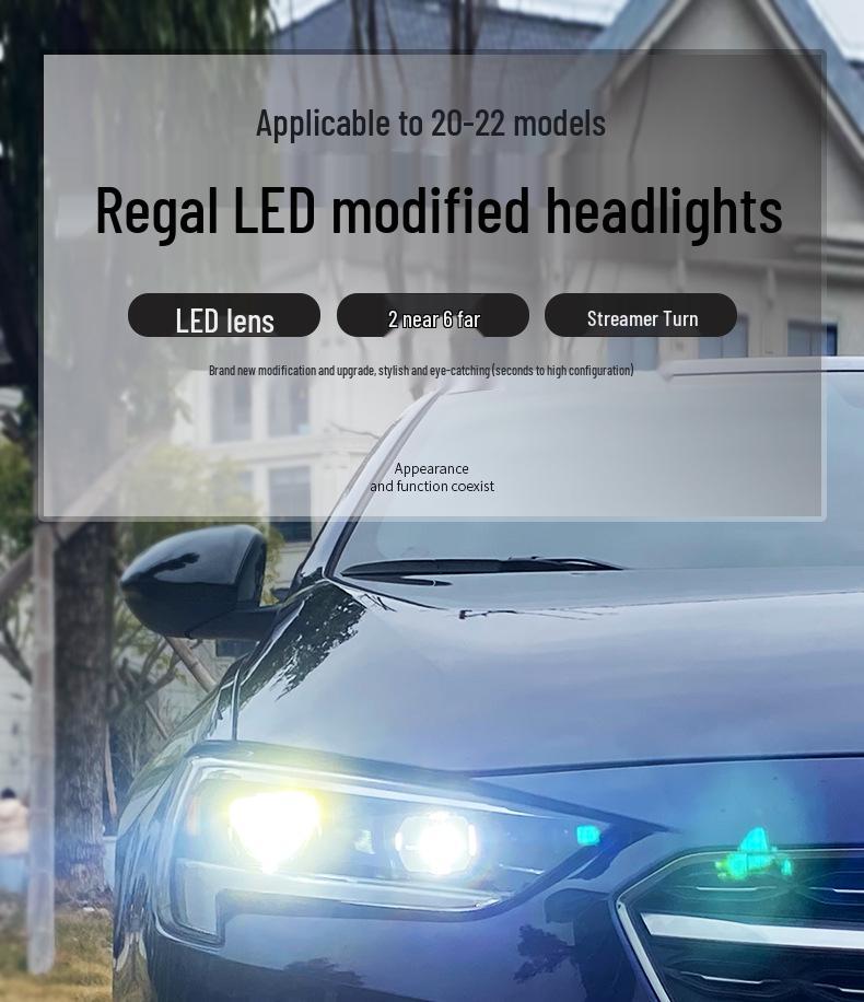 20-22 Buick Regal LED Bi-Beam Headlights with Flowing Turn Signal & DRL