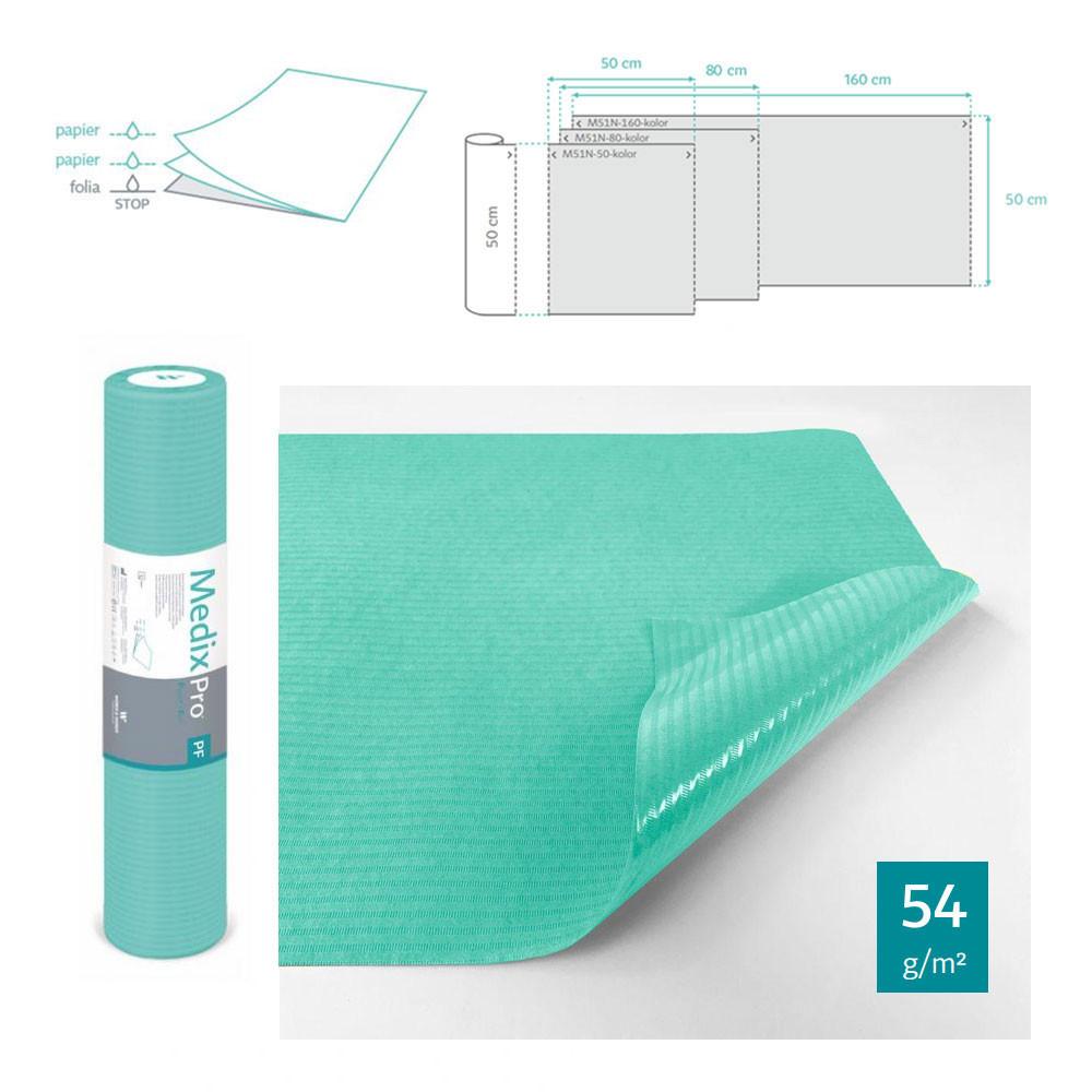 Hygienic Pad On A Roll 50cm X 50cm Green Foiled 54g Medixpro 80 Pcs