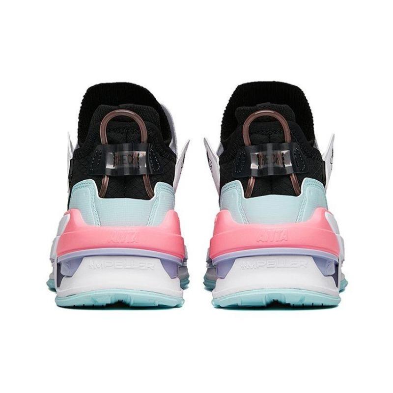 Anta AT91 Bounce Technology Non-Slip Wear-Resistant Low-Top Running Shoes Women Sneakers White Black 122148851-3