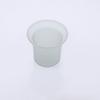 Chrome Wall Round Mounted Toilet Brush And Frosted Glass Holder For Bathroom Use