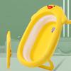 Baby Bath Tub Foldable Cute Cartoon Stable Toddler Tub with Intelligent Temperature for Baby Kids