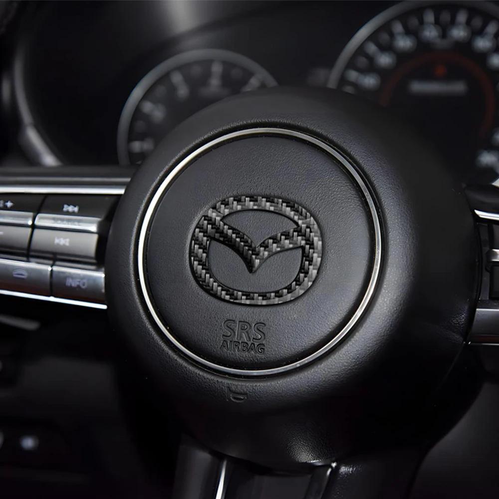 2025 Hot Car Steering Wheel Emblem Cover Auto Refit Accessories For Mazda 3 Axela CX5 CX3 CX4 CX30 CX9 Atenza Demio RX7 RX-7 RX-