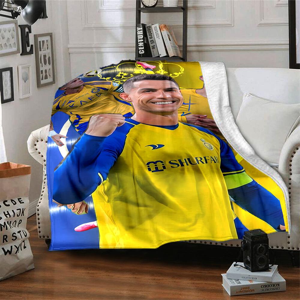 1pc Number 7 Soccer Blanket, Gift, for Men and Women, Soft Blanket, Good for Sofa Bed Couch Travel, Lightweight Flannel Blanket