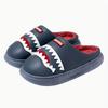 Cotton slippers men's shark winter funny indoor home slippers thick bottom warm non-slip student dormitory cotton drag men