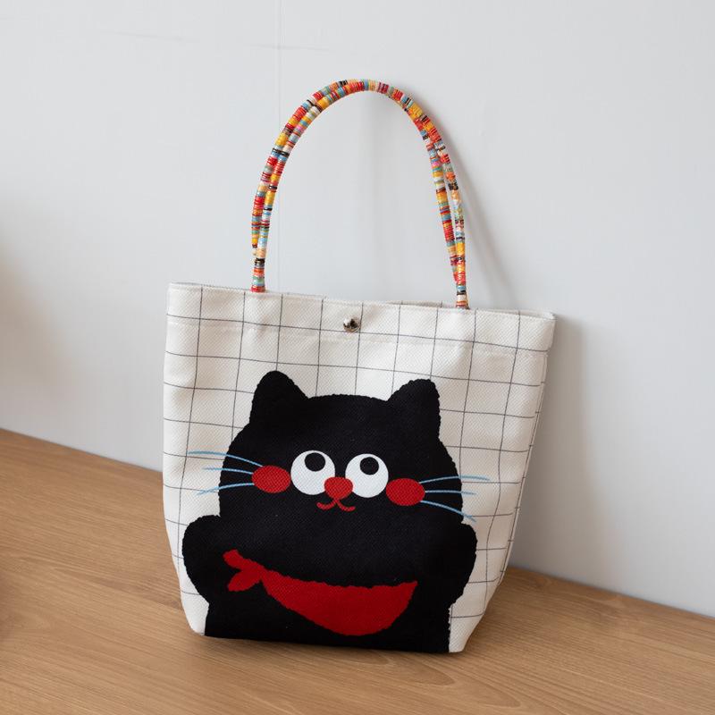 Детская милая холщовая сумка-тоут с принтом мультяшной панды, идеально подходит для вечеринок и подарков