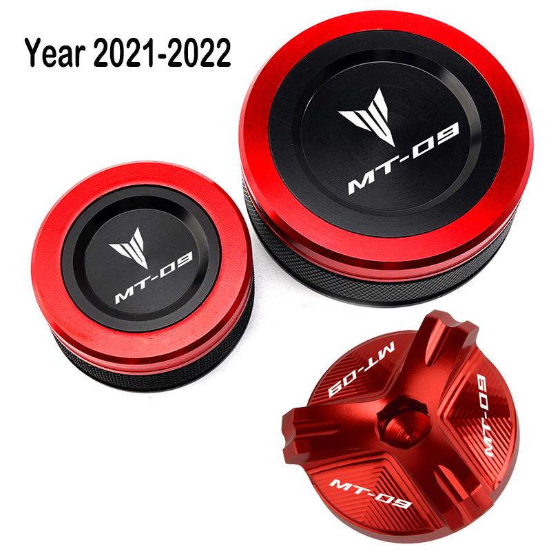 Pro Yamaha MT09 MT-09 MT 09 Tracer SP FZ09 FJ09 2013-2022 Motocykl Přední zadní brzdová kapalina Nádržka Víko nádrže Olejová náplň