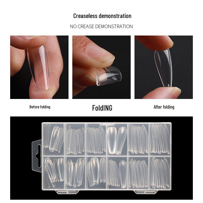 120 Seamless Transparent Ultra-Thin Long Oval, Ballet, Stiletto, and Rectangular Nail Tips