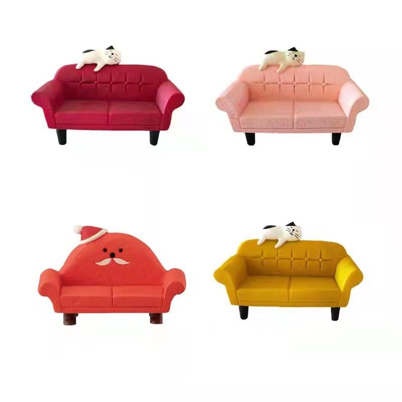 Creative Cat Sofa Resin Craft Miniature For Home Decor Gift Idea