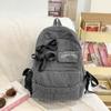 Schoolbagins Wind Bow Schoolbag Female Corduroy Junior High School Students Internet Celebrity Backpack Large Capacity Niche Backpack