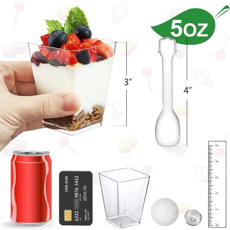 Trapezoidal Ice Cream Cup Dessert Cup Mousse Pudding Cup Sawdust Jelly Ice Cream Dessert Cup Juice Fruit Smoothie Tool