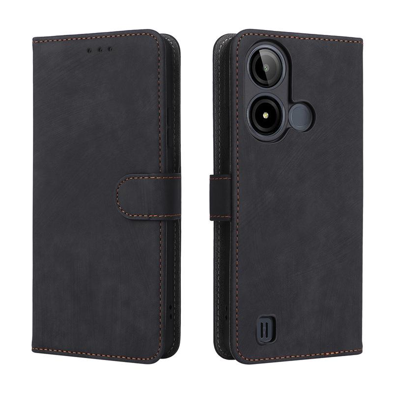 BLU C9 Flip Leather Phone Case with Card Slot & Anti-Theft Protection