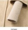 Women's Luxury Alpaca Wool Coat: 2025 Autumn/Winter Collection, Loose Fit with Knit Sleeve Details.