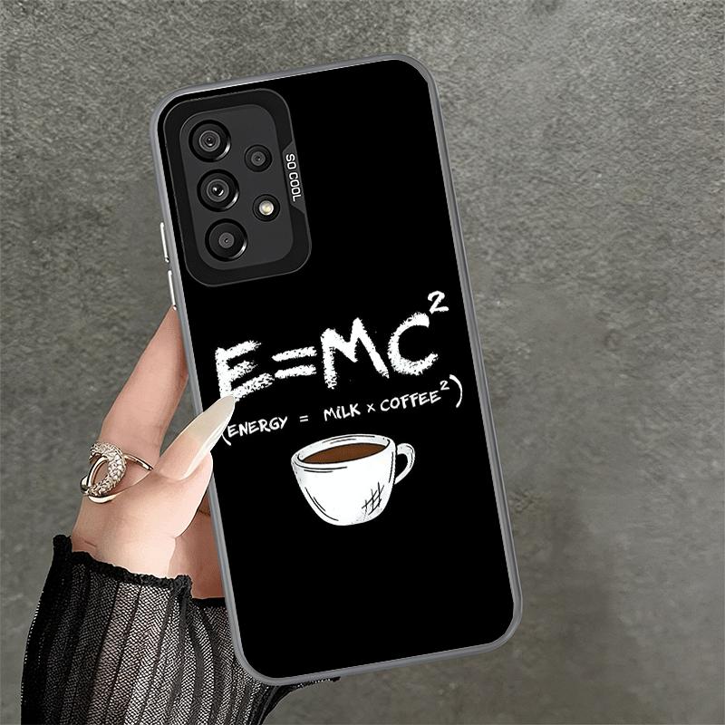 Black Coffee Fashion Style Shockproof Phone Case for Samsung A17 A16 A15 A14 A37 A57 A36 A56 A26 A35 A55 A25 A34 A54 A24 A13 A23