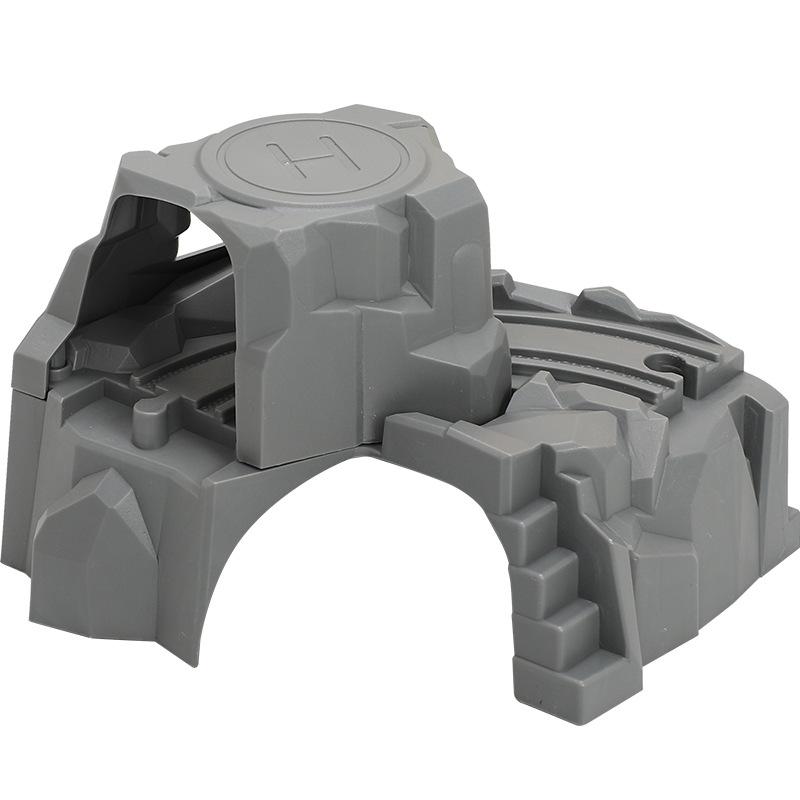 

1pcs Plastic Grey Double-Layer Tunnel Wooden Train Track Accessories Simulation Tunnel Cave fit for Brand Wooden Track Toys
