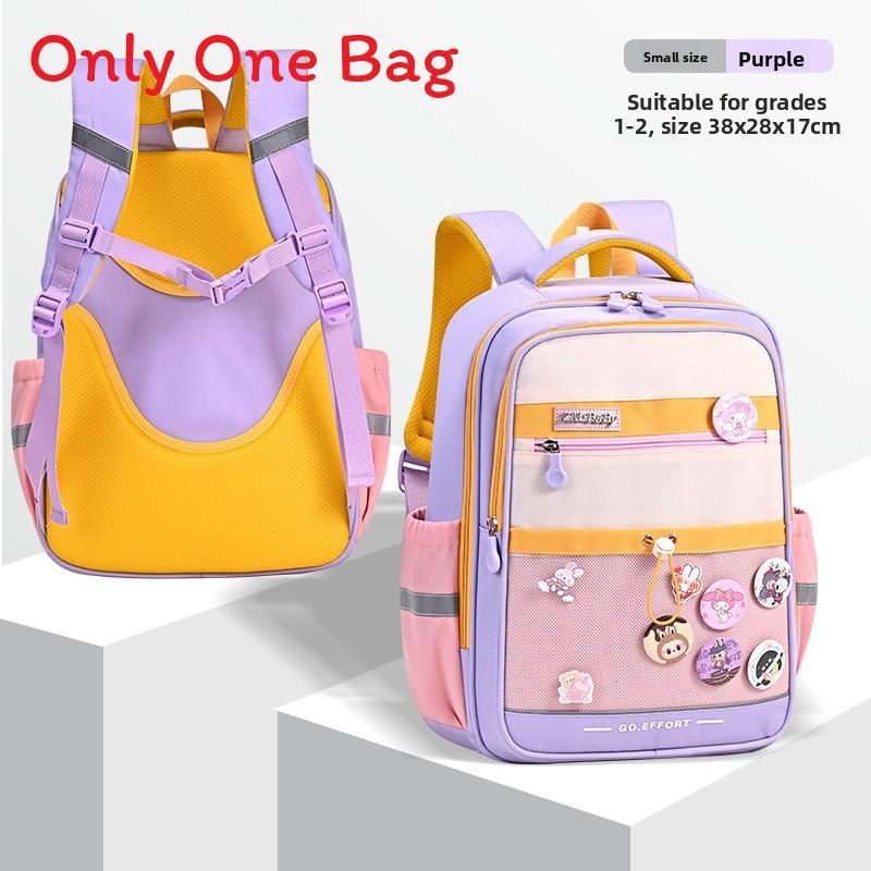 Sesame Baby Diy Badge School Backpack With Oxford Fabric For Kids Daily Use
