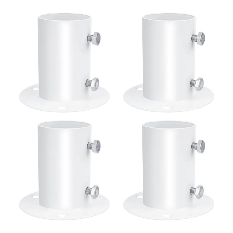 

4pack Easyly Install 1.5 In Flanges Base Universals Fit Pool Poles Mount Quicks Setups Durability Construction 1