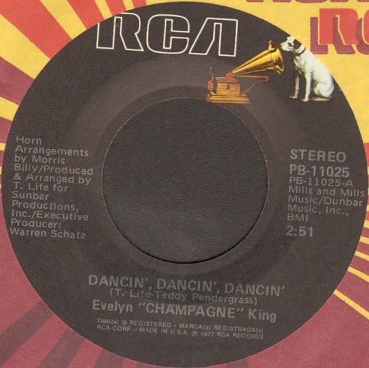 

7-дюймовая пластинка EVELYN KING Dancin Dancin Dancin Till I PB11025 RCA 1977 США SoulFunk Б/у