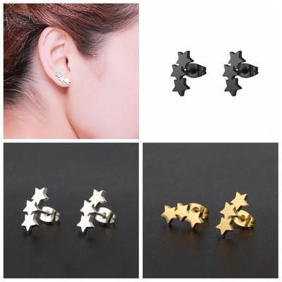 Womens Stainless Steel Tiny Star Ear Piercing Earrings Hypoallergenic Studs