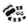 Ears Tail Cosplay Set Headwear Animal Wristband for Costume Dress Up Adults