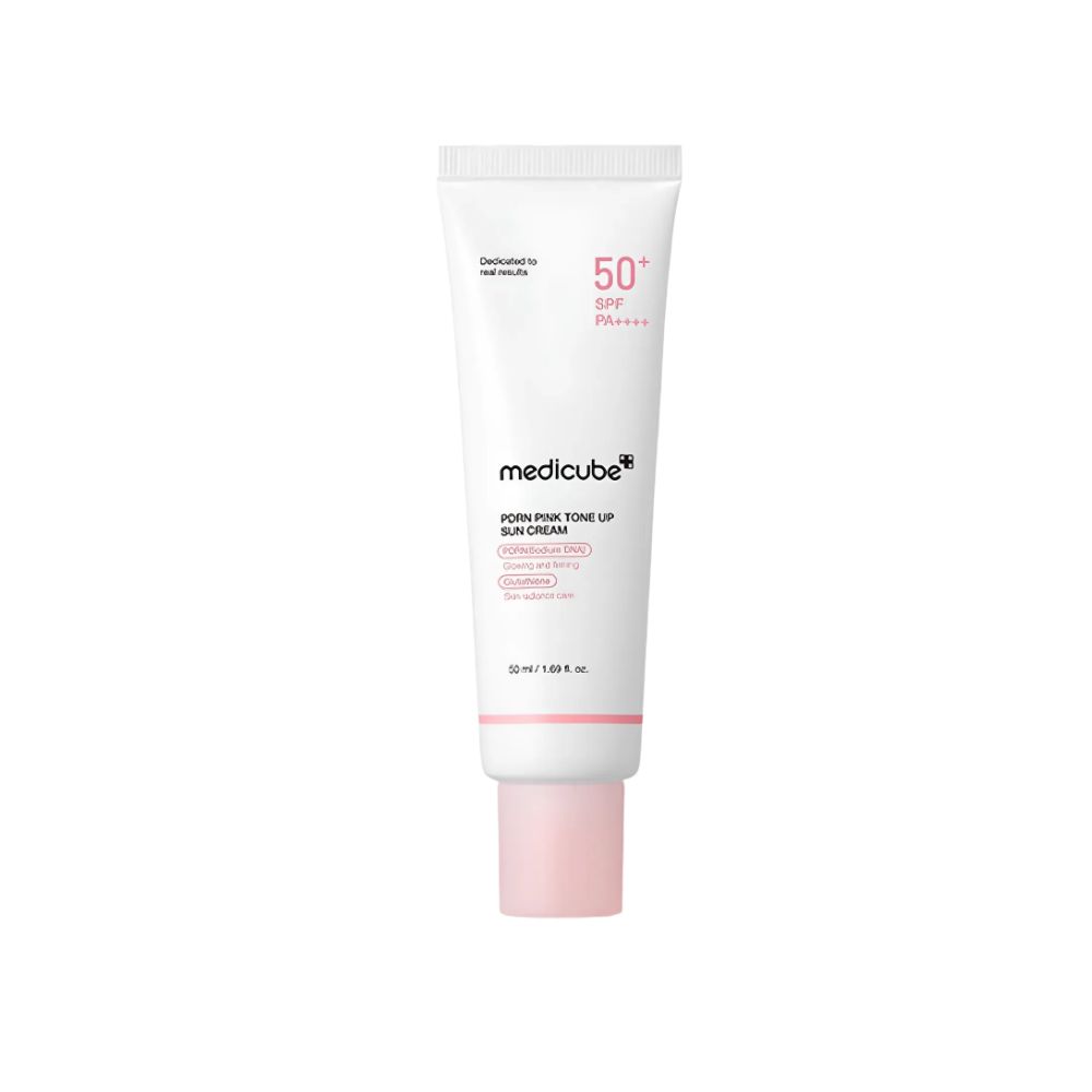 Medicube PDRN Pink Tone-Up Suncream SPF50+ PA++++ 50ml for Brightening Glow and Skin Barrier Protection